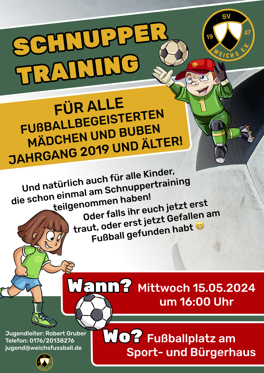 Plakat Schnuppertraining